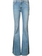 Derek Lam 10 Crosby Side Stripe Flared Jeans, Women's, Size: 29, Blue, Cotton/spandex/elastane