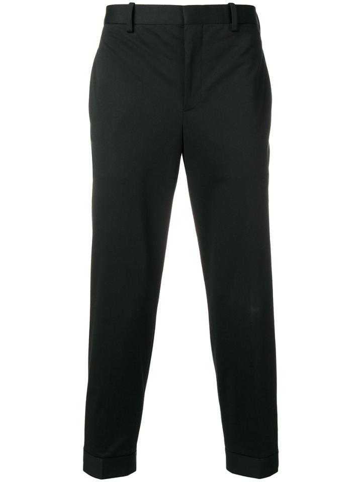 Neil Barrett Cropped Slim-fit Trousers - Black