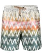 Missoni Zigzag Print Swim Shorts - Grey