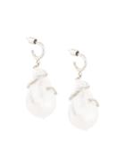 Meadowlark Medusa Coiled Pearl Earrings - White