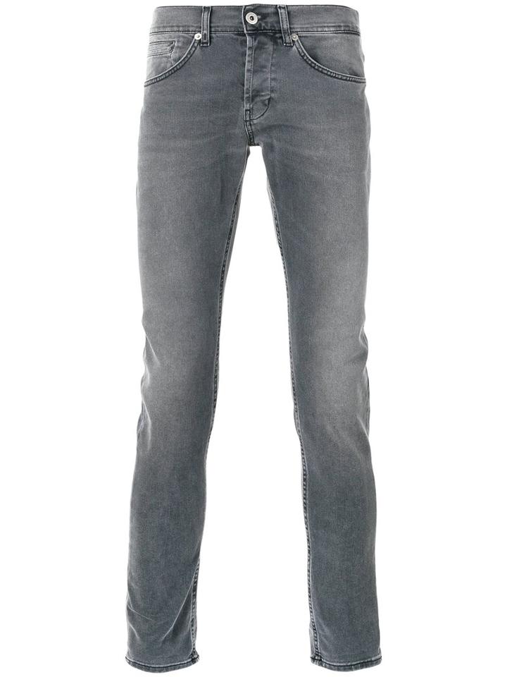 Dondup Stonewashed Skinny Jeans, Men's, Size: 31, Grey, Cotton/spandex/elastane
