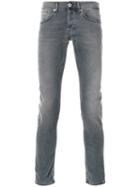 Dondup Stonewashed Skinny Jeans, Men's, Size: 31, Grey, Cotton/spandex/elastane
