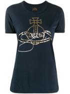 Vivienne Westwood Anglomania Logo Printed T-shirt - Blue