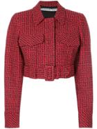 Alexander Wang Belted Cropped Jacket - Red