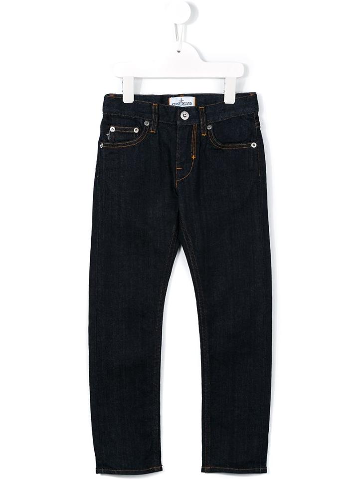 Stone Island Kids Tapered Jeans, Boy's, Size: 10 Yrs, Blue