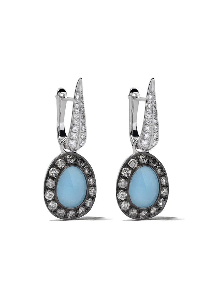 Annoushka 18kt White Gold Diamonds Drop Earrings - 18ct White Gold