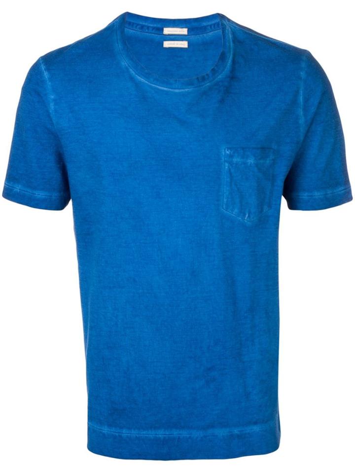 Massimo Alba Washed Crew Neck T-shirt - Blue