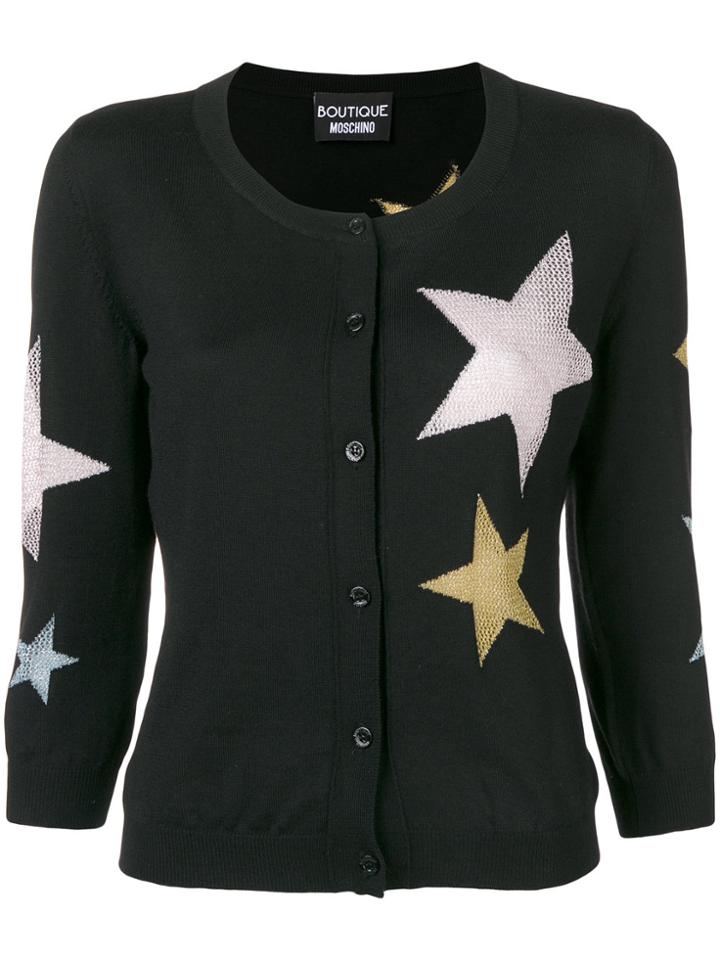 Moschino Star Button Cardigan - Black