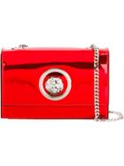 Versus Small Lion Head Crossbody Bag, Women's, Red, Patent Leather/cotton