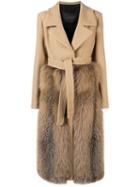 Blancha Belted Double-breasted Coat - Neutrals