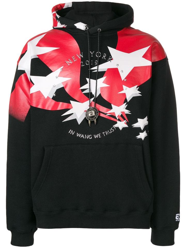 Alexander Wang Flag Print Hoodie - Black