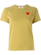 Comme Des Garçons Play Logo Patch T-shirt, Women's, Size: Medium, Yellow/orange, Cotton