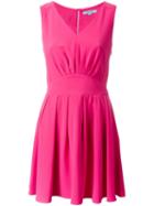 Guild Prime V Neck Flared Dress, Women's, Size: 36, Pink/purple, Polyester