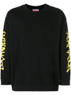 Adaptation Sleeve Logo Print Sweatshirt - Black