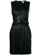 Msgm Short Knotted Dress - Black