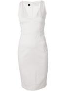 Pinko V-neck Pencil Dress - White