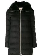 Herno Fur Lined Coat - Black