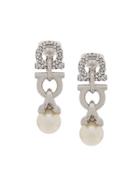 Salvatore Ferragamo Pearl Pendant Earring - Metallic