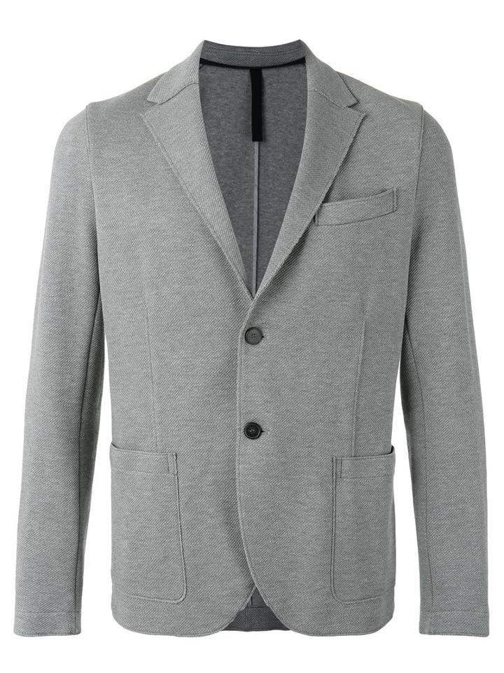 Harris Wharf London Patch Pockets Blazer, Men's, Size: 1, Grey, Cotton