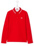 Boss Kids Logo Longsleeved Polo Shirt - Red