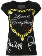 Philipp Plein Love Is Everything T-shirt, Women's, Size: Small, Black, Cotton