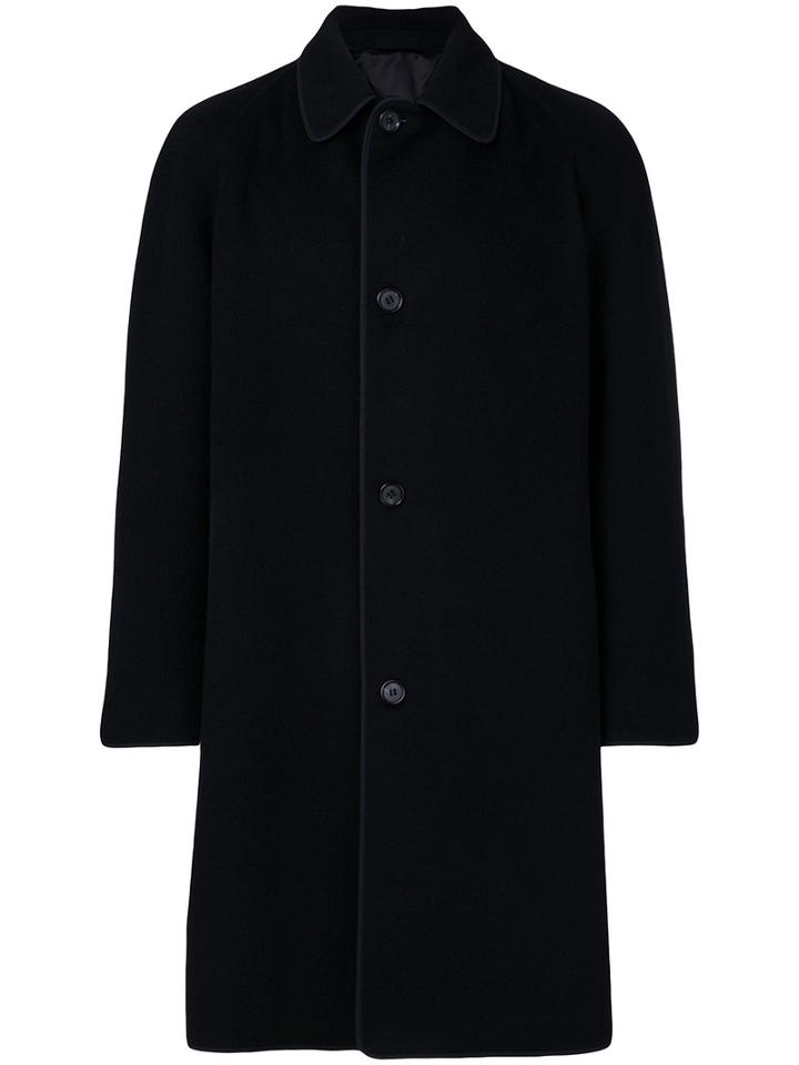 Alexander Mcqueen - Single-breasted Coat - Men - Cotton/viscose/cashmere - 48, Black, Cotton/viscose/cashmere