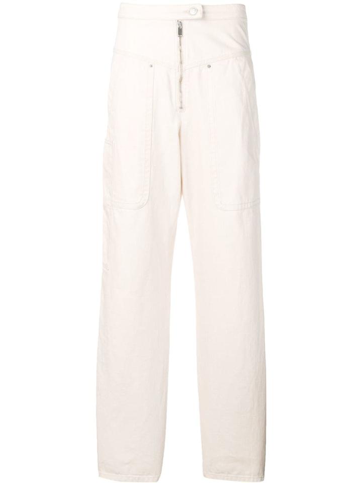 Isabel Marant Étoile Side Pockets Straight Jeans - Neutrals