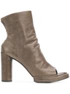 The Last Conspiracy Open-toe Ankle Boots - Grey