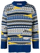 Msgm Multi-knit Sweater - Blue