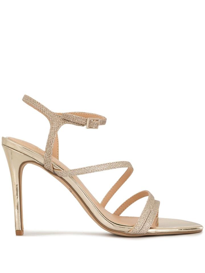 Badgley Mischka Madisson Glittered Sandals - Gold