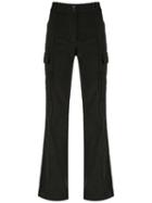 Gloria Coelho Flared Cargo Trousers - Black