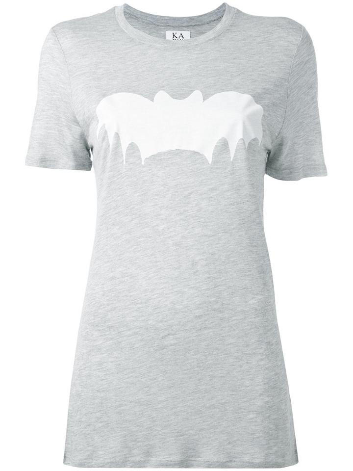 Zoe Karssen Bat Print T-shirt, Women's, Size: Medium, Grey, Viscose