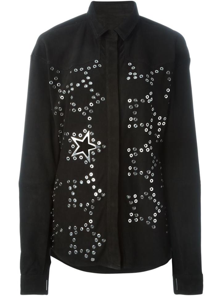 Anthony Vaccarello Star Eyelet Shirt