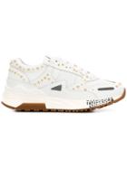 Versace Microstud Runner Sneakers - White
