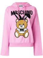 Moschino Playboy Teddy Hoodie - Pink & Purple