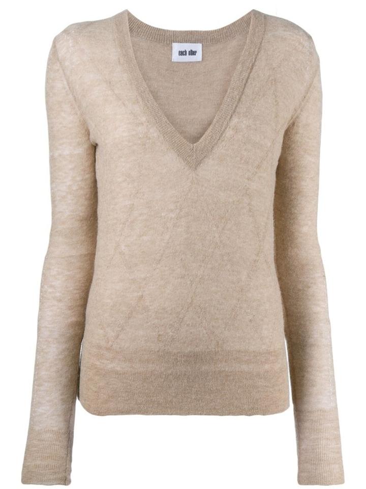 Each X Other V-neck Jumper - Neutrals