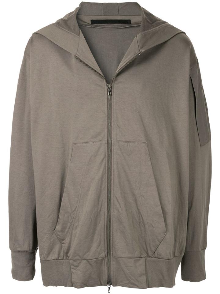 Julius Oversized Zip-up Hoodie - Grey