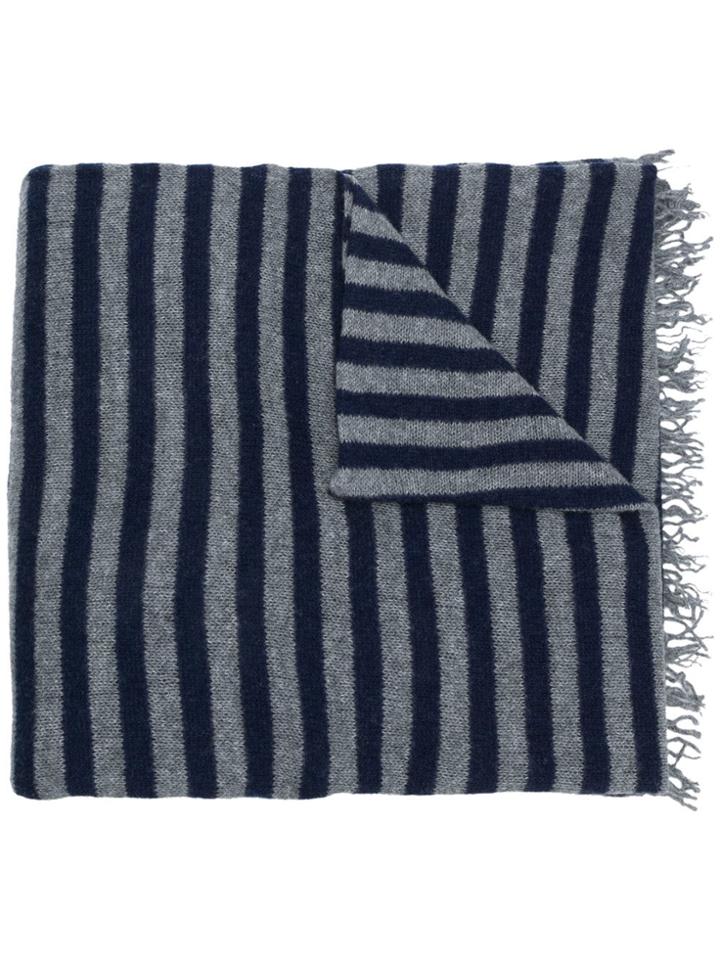 Danielapi Horizontal Stripe Scarf - Blue