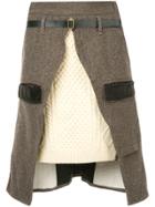 77circa Contrast Layered Skirt - Multicolour