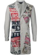 Comme Des Garçons Vintage Newspaper Print Jacket - Brown