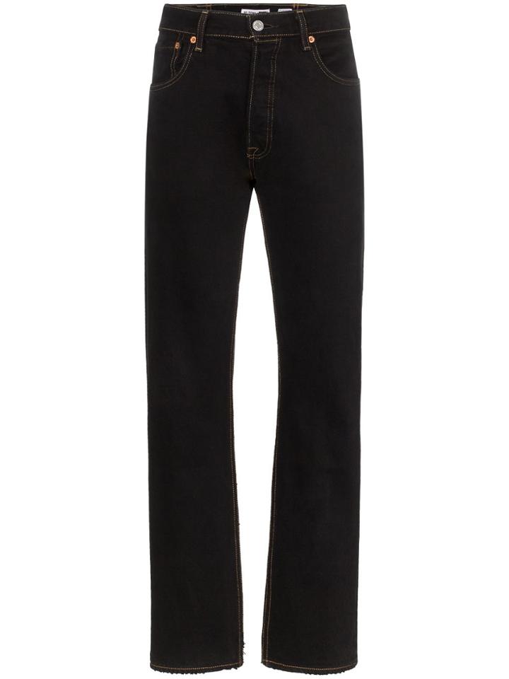 Re/done Reworked 90s Raw Hem Jeans - Black