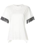 Sonia Rykiel Asymmetric Fringe T-shirt - White