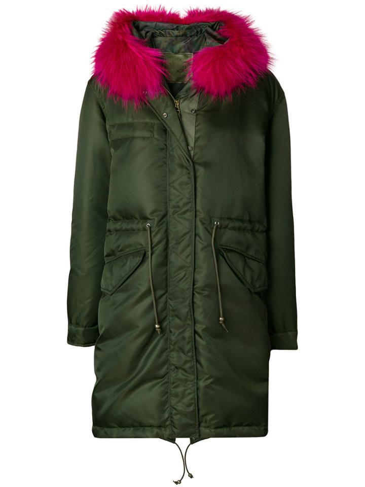 Mr & Mrs Italy Fur-trim Parka Coat - Green