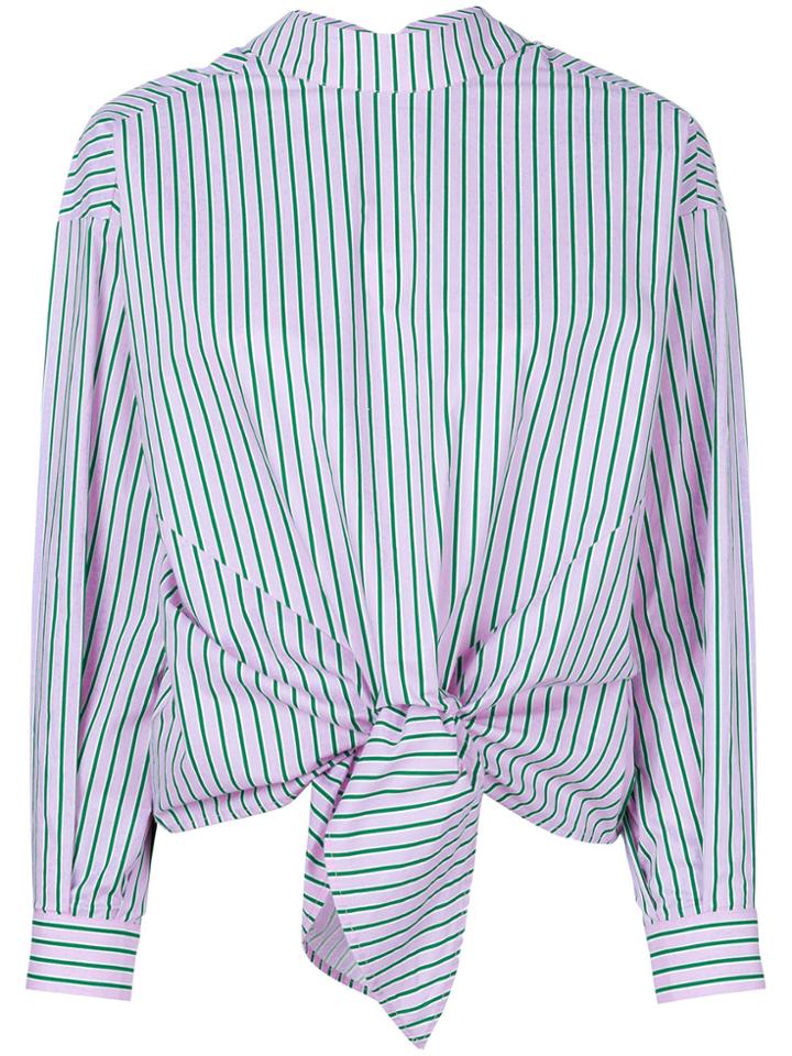 Jovonna Striped Tie Heath Shirt - Pink & Purple