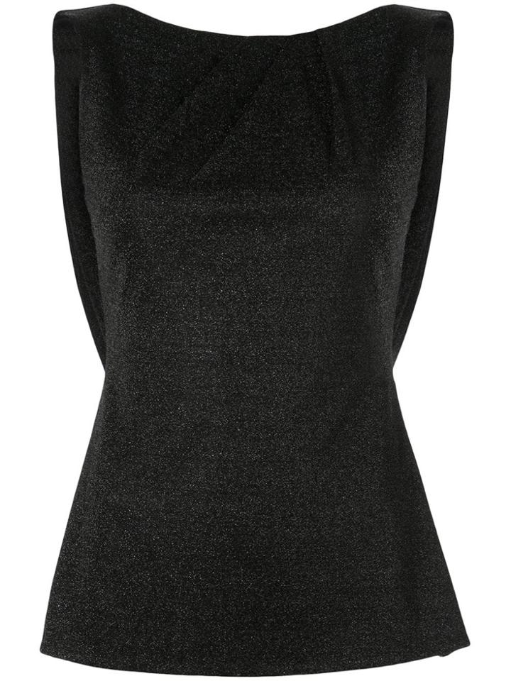 Safiyaa London Draped Detail Blouse - Black