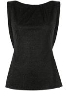 Safiyaa London Draped Detail Blouse - Black