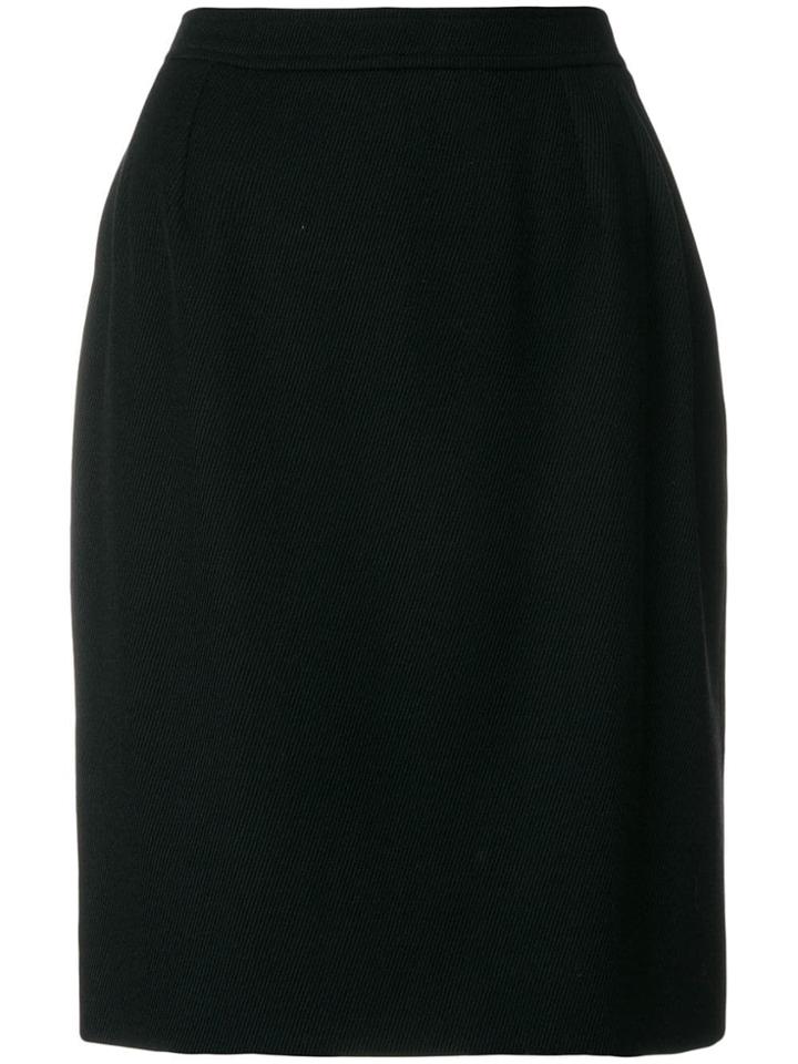 Yves Saint Laurent Pre-owned High Rise Straight Skirt - Black