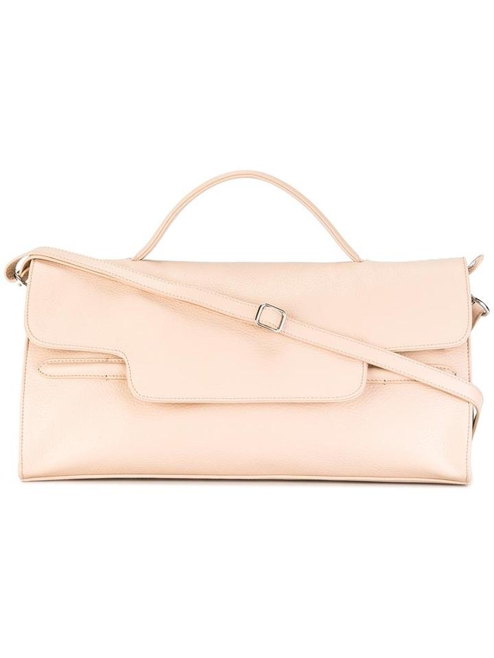 Zanellato Rectangular Top Handle Tote, Women's, Nude/neutrals, Leather