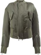 Rokh Zipped Bomber Jacket - Green