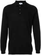 Venroy - Longsleeved Polo Shirt - Men - Cotton - S, Black, Cotton